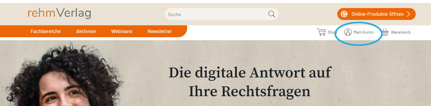 Bild In das Konto einwählen